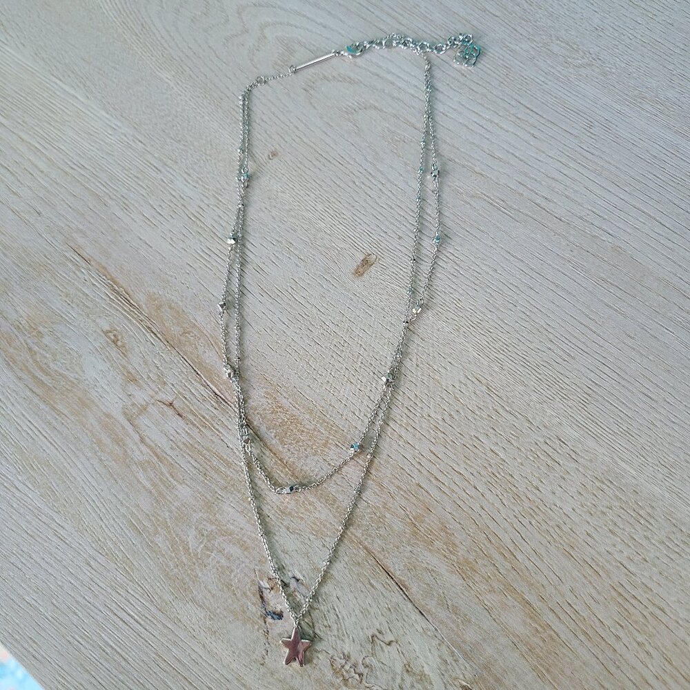 Kendra Scott Jae Star Multi Strand Necklace in Silver